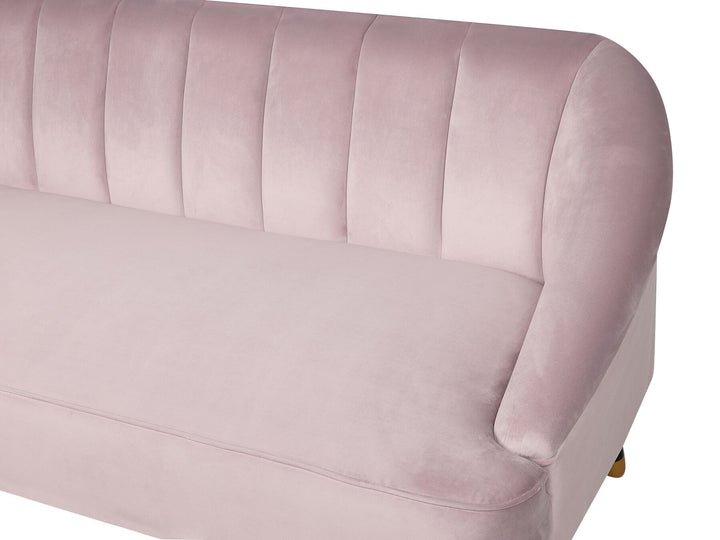 Alsvag 3 Seater Velvet Sofa Pink