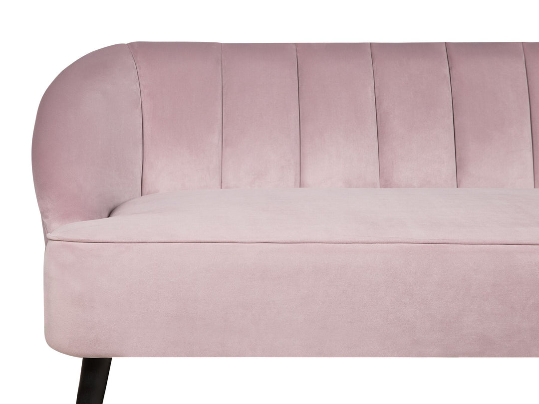 Alsvag 3 Seater Velvet Sofa Pink