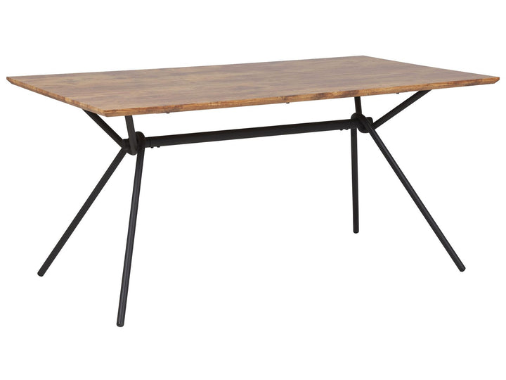 Amsterdam Dining Table 160 x 90 cm Dark Wood with Black