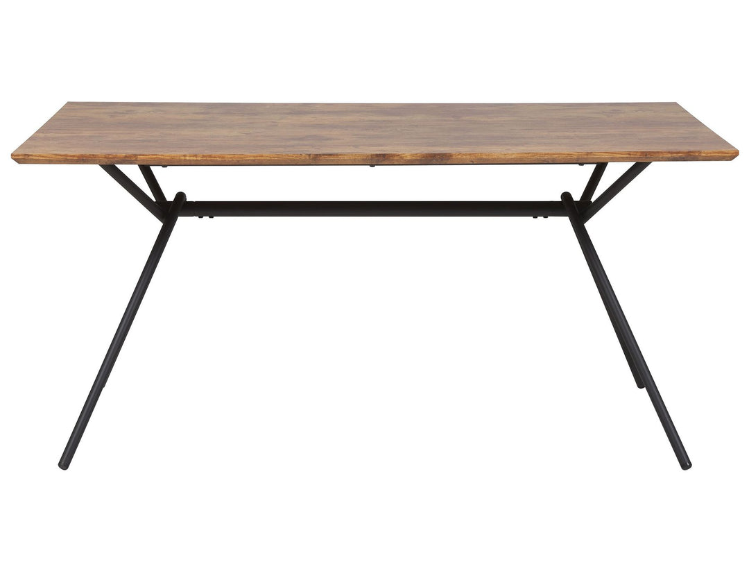 Deerfiled Dining Table 160 x 90 cm Dark Wood with Black