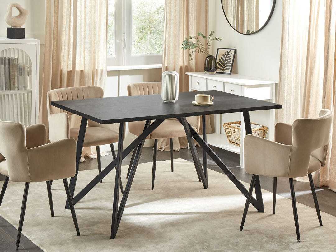 Annika Dining Table 140 x 80 cm Black