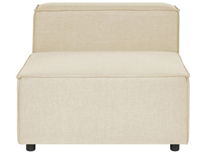 Aprica Left Hand 2 Seater Modular Linen Corner Sofa Beige