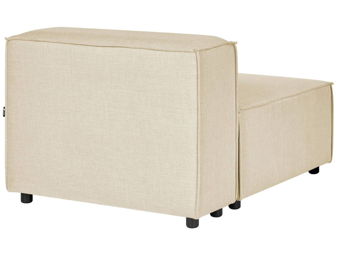 Aprica Left Hand 2 Seater Modular Linen Corner Sofa Beige