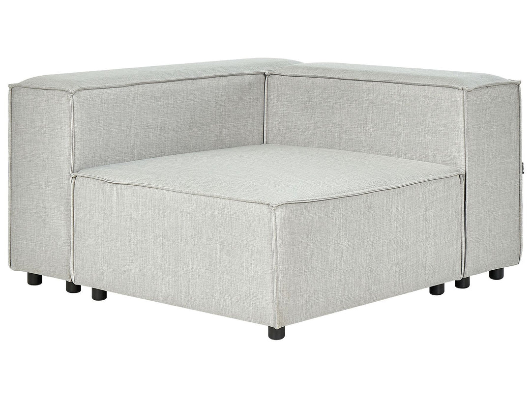 Aprica Left Hand 2 Seater Modular Linen Corner Sofa Grey