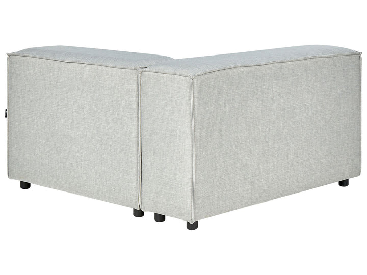 Aprica Left Hand 2 Seater Modular Linen Corner Sofa Grey