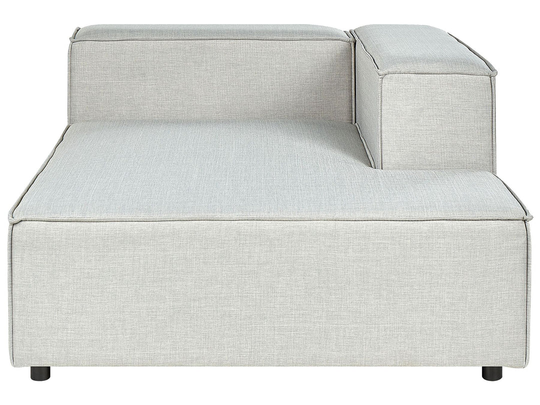 Aprica Left Hand 2 Seater Modular Linen Corner Sofa Grey