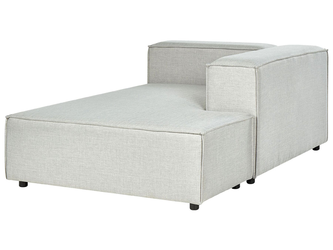 Aprica Left Hand 2 Seater Modular Linen Corner Sofa Grey