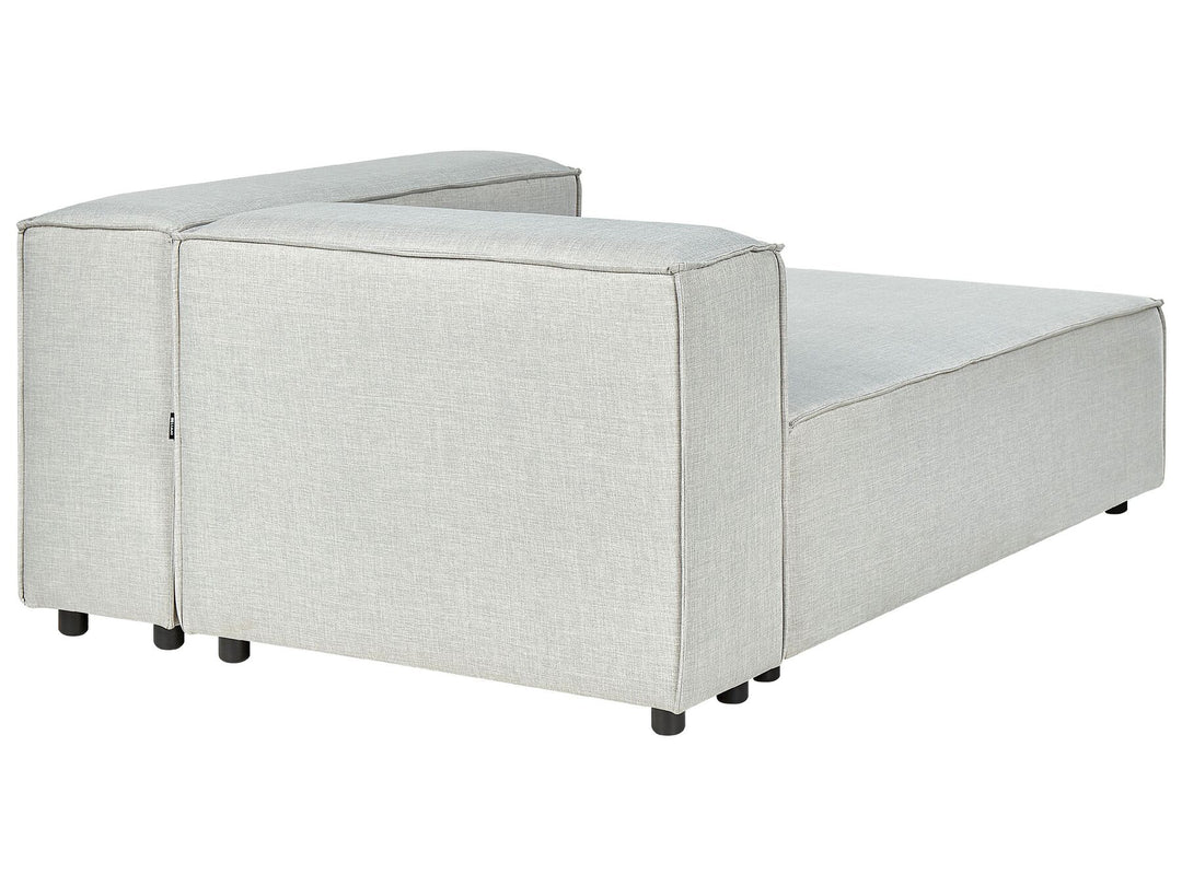 Aprica Left Hand 2 Seater Modular Linen Corner Sofa Grey