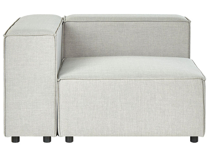 Aprica Left Hand 2 Seater Modular Linen Corner Sofa Grey