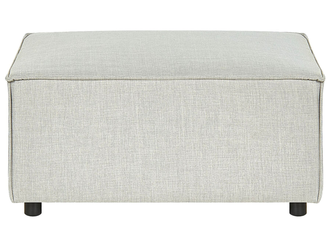 Aprica Left Hand 2 Seater Modular Linen Corner Sofa with Ottoman Grey