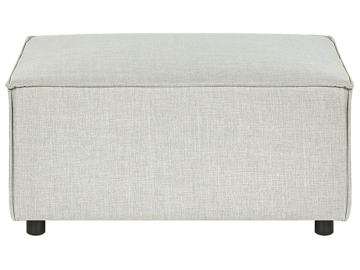 Aprica Left Hand 2 Seater Modular Linen Corner Sofa with Ottoman Grey