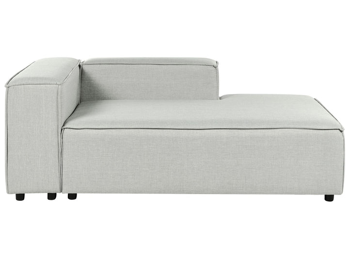 Aprica Left Hand Linen Chaise Lounge Grey