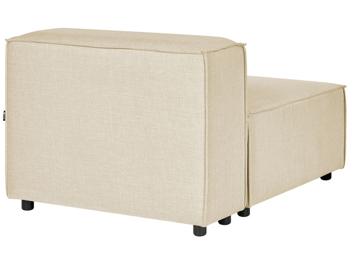 Aprica Right Hand 2 Seater Modular Linen Corner Sofa Beige