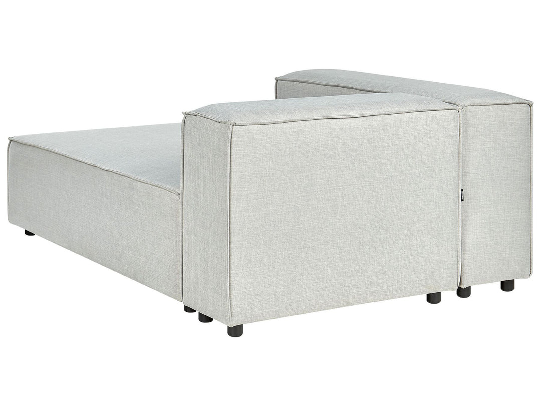 Aprica Right Hand 2 Seater Modular Linen Corner Sofa Grey