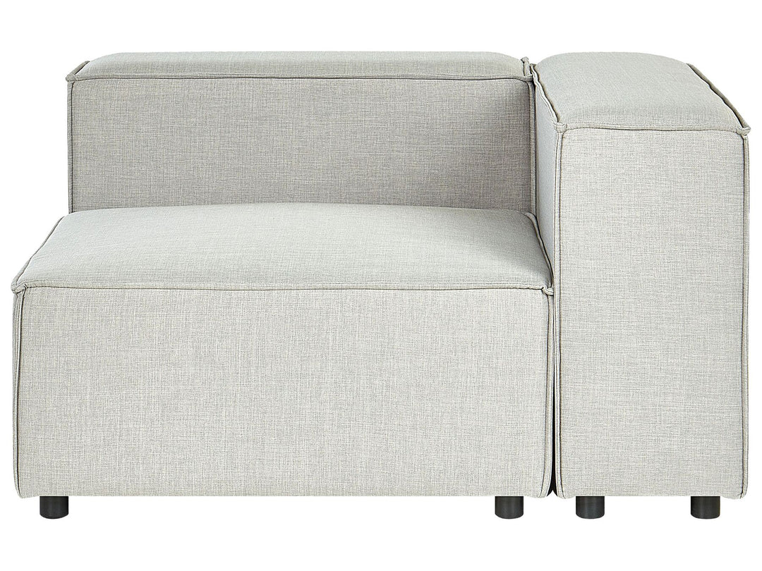 Aprica Right Hand 2 Seater Modular Linen Corner Sofa Grey