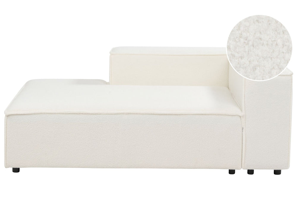 Aprica Right Hand Boucle Chaise Lounge White