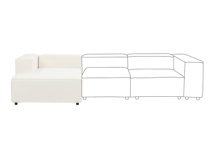 Aprica Right Hand Boucle Chaise Lounge White