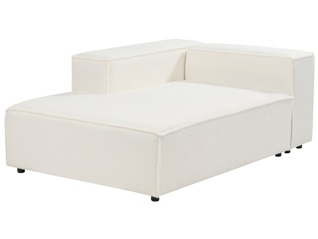 Aprica Right Hand Boucle Chaise Lounge White