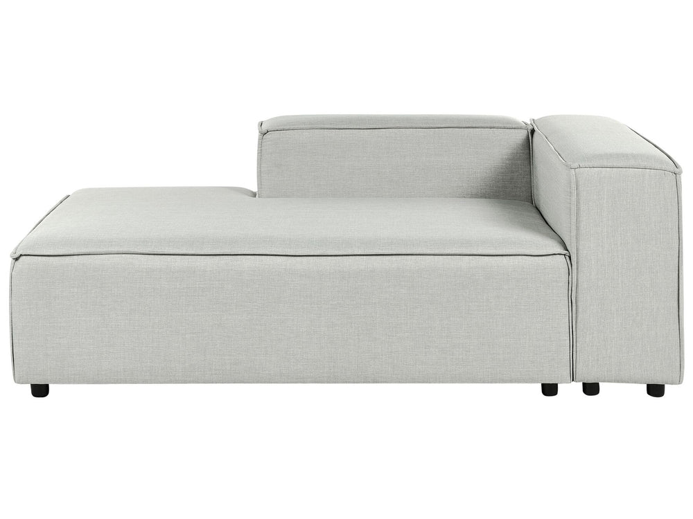 Aprica Right Hand Linen Chaise Lounge Grey