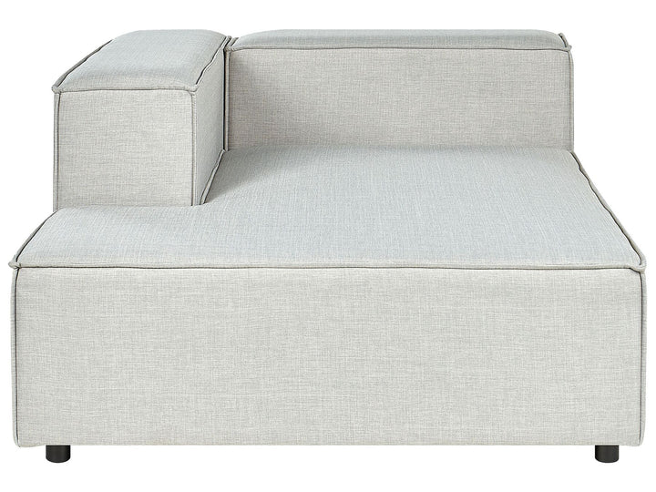 Aprica Right Hand Linen Chaise Lounge Grey