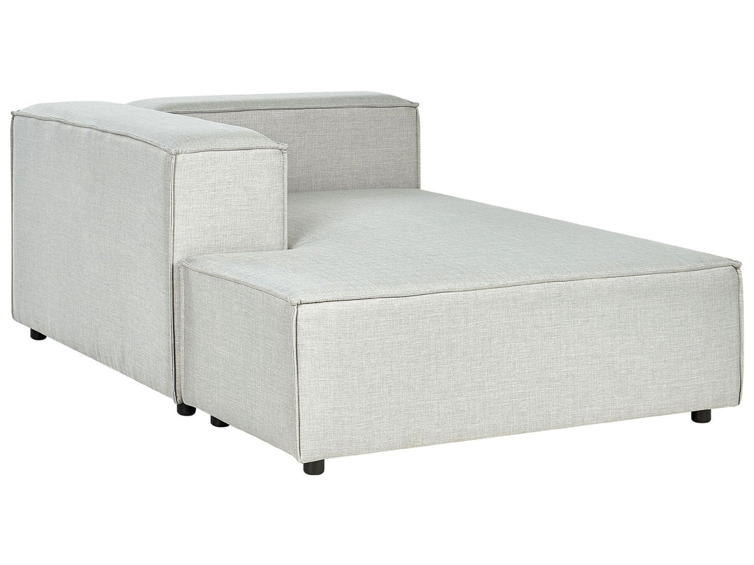 Aprica Right Hand Linen Chaise Lounge Grey