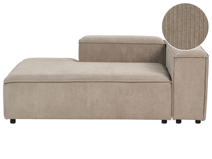 Ardal Right Hand Jumbo Cord Chaise Lounge Taupe