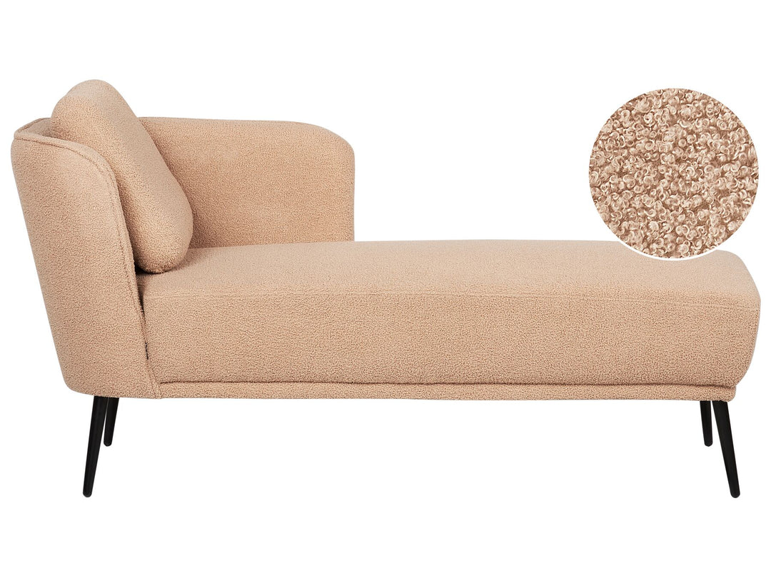 Artheze Left Hand Boucle Chaise Lounge Beige