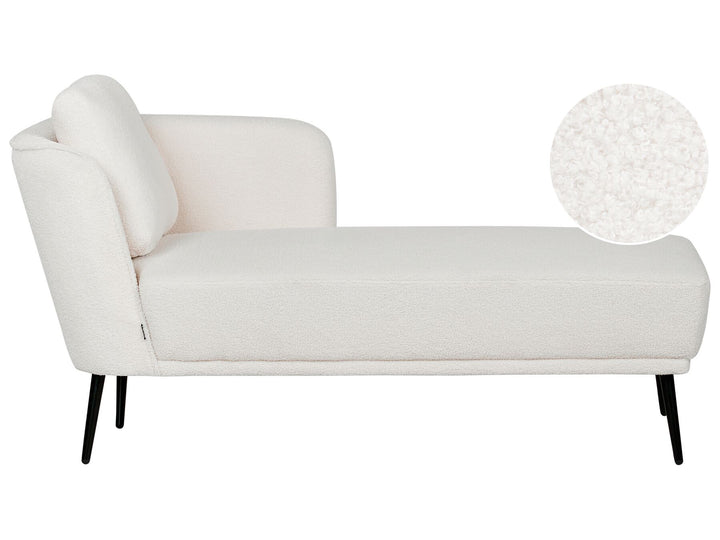 Artheze Left Hand Boucle Chaise Lounge Off-White