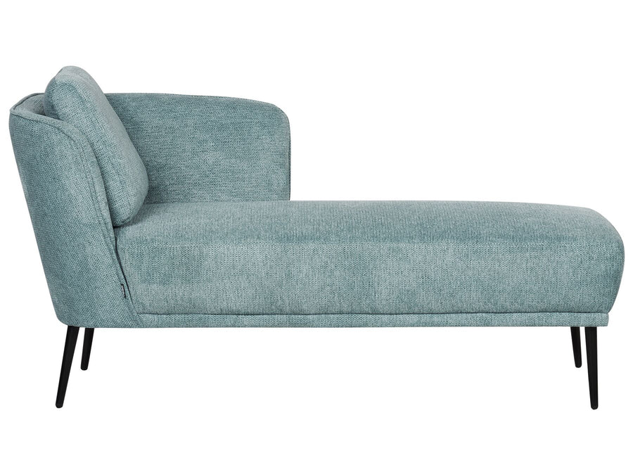 Fabric chaise lounge with cushion blue