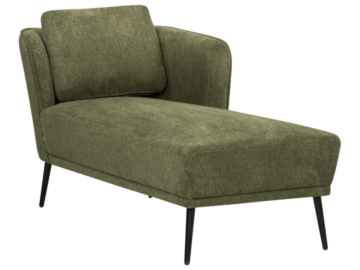 Artheze Left Hand Fabric Chaise Lounge Dark Green