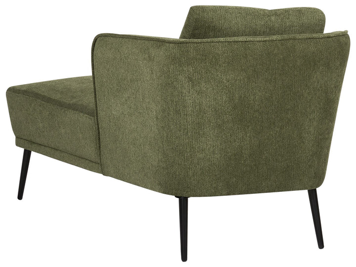 Artheze Left Hand Fabric Chaise Lounge Dark Green