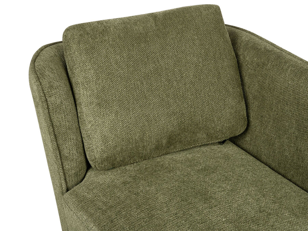 Artheze Left Hand Fabric Chaise Lounge Dark Green