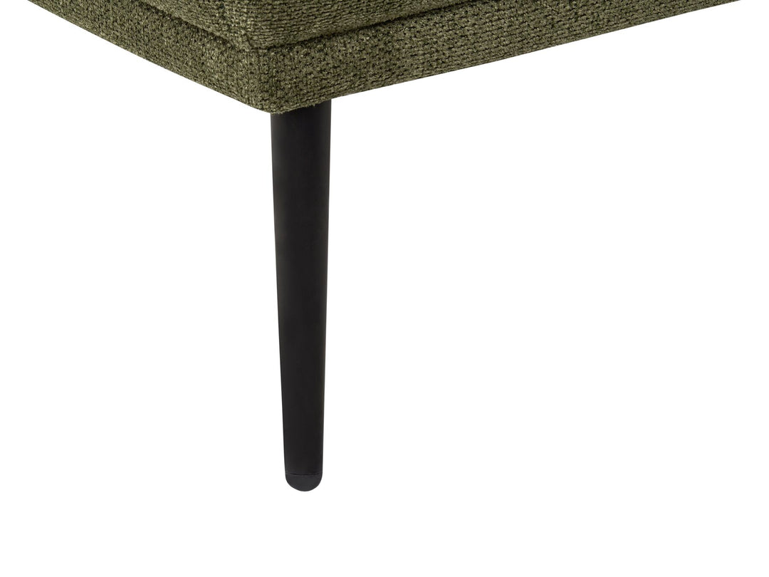 Artheze Left Hand Fabric Chaise Lounge Dark Green