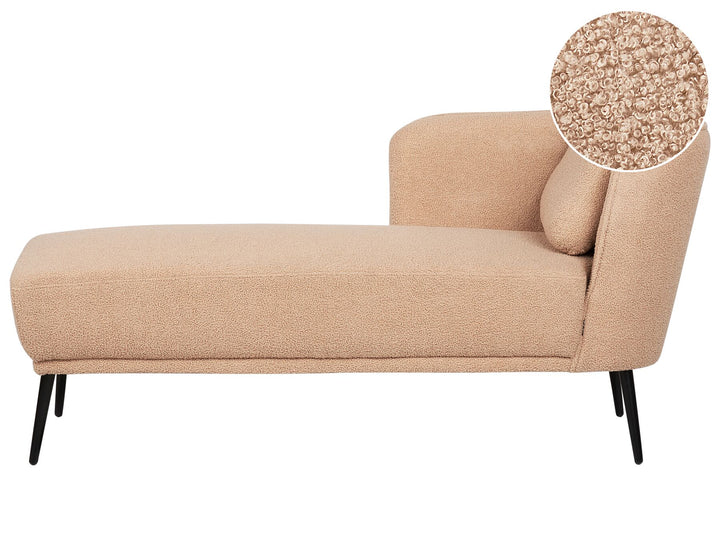 Artheze Right Hand Boucle Chaise Lounge Beige