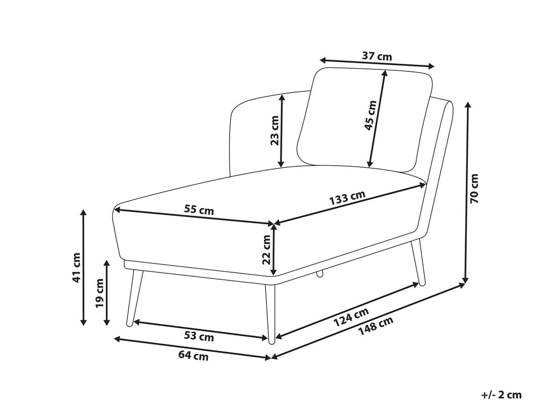 Artheze Right Hand Boucle Chaise Lounge Beige