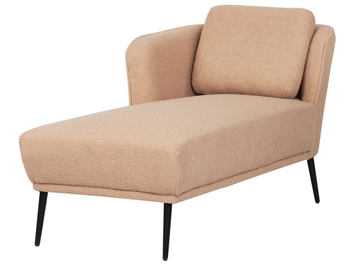 Artheze Right Hand Boucle Chaise Lounge Beige