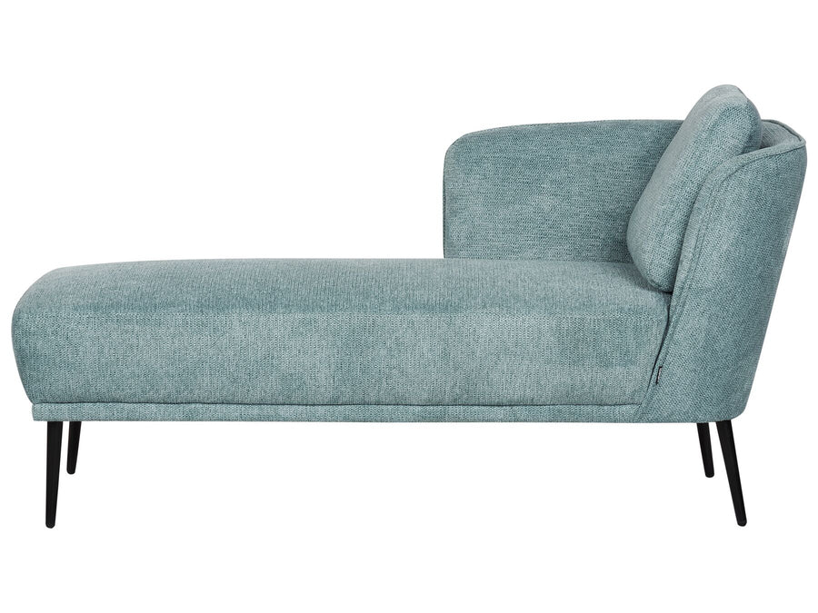 Fabric chaise lounge with cushion blue