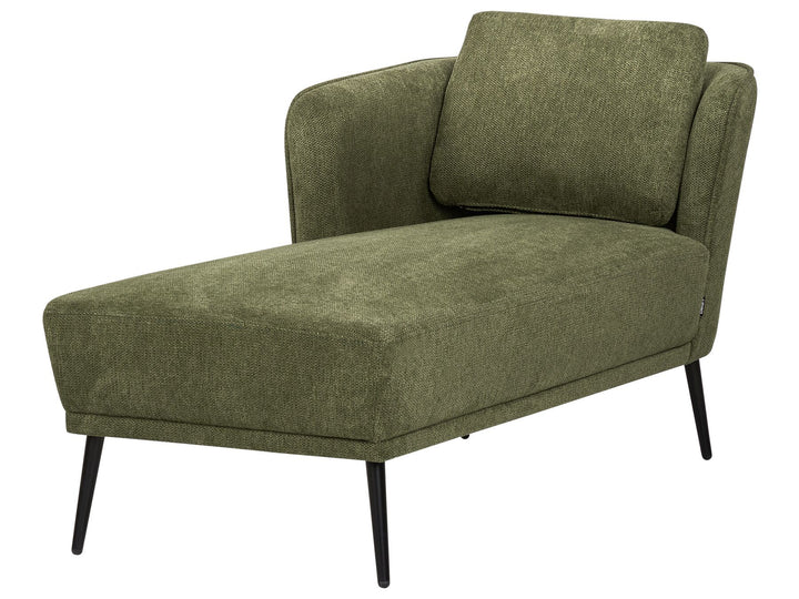 Artheze Right Hand Fabric Chaise Lounge Dark Green