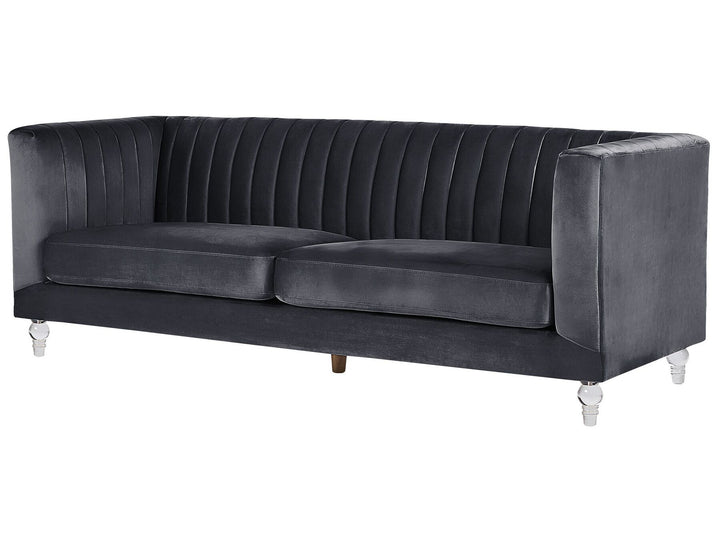 Arvika 3 Seater Velvet Fabric Sofa Black