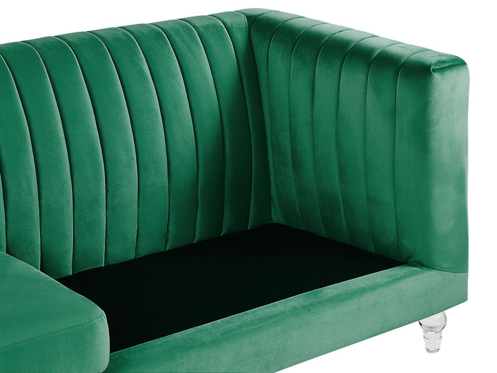 Arvika 3 Seater Velvet Fabric Sofa Green