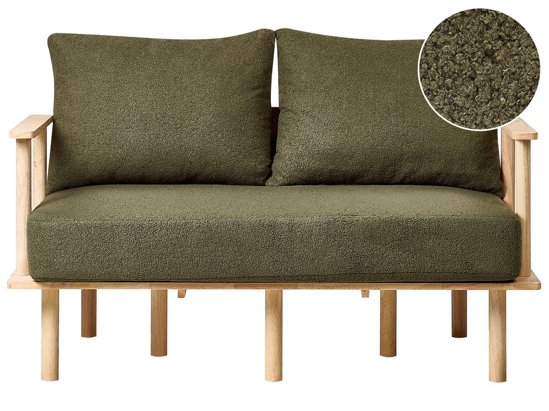 Asker 2 Seater Boucle Sofa Dark Green