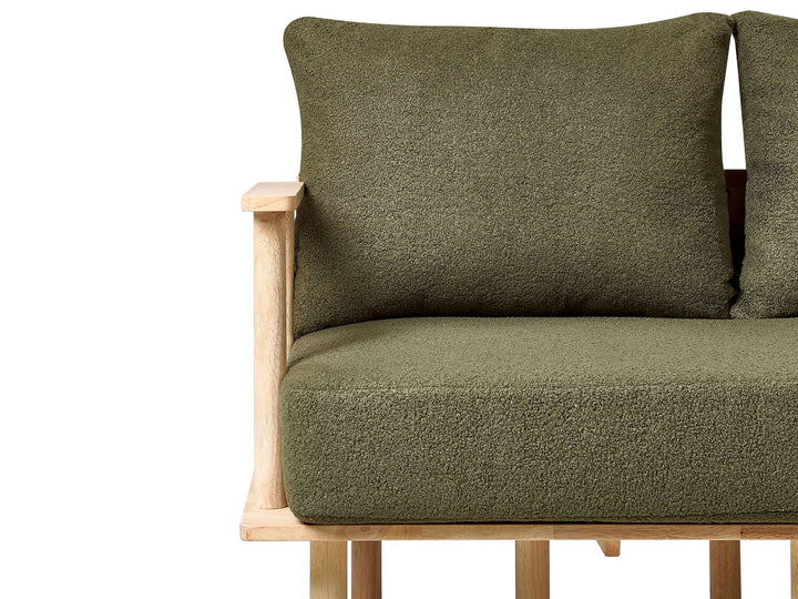 Asker 2 Seater Boucle Sofa Dark Green