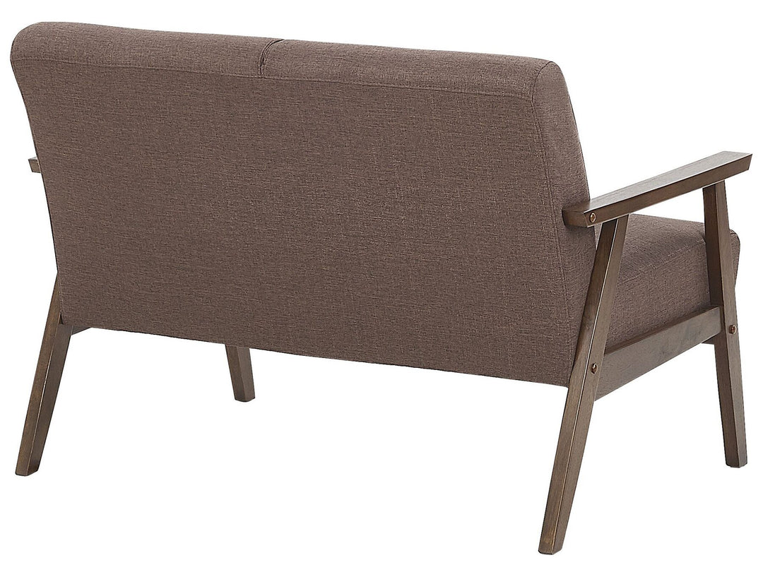 Asnes 2 Seater Fabric Sofa Brown