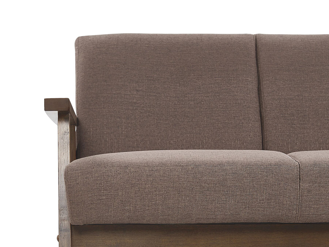 Asnes 2 Seater Fabric Sofa Brown