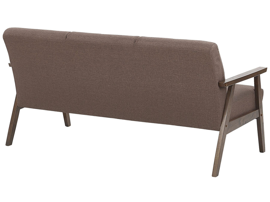 Asnes 3 Seater Fabric Sofa Brown