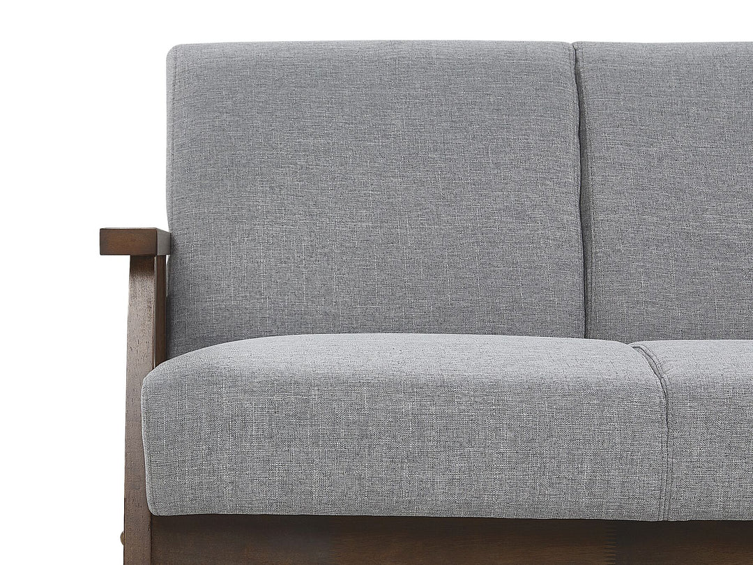 Asnes 3 Seater Fabric Sofa Grey