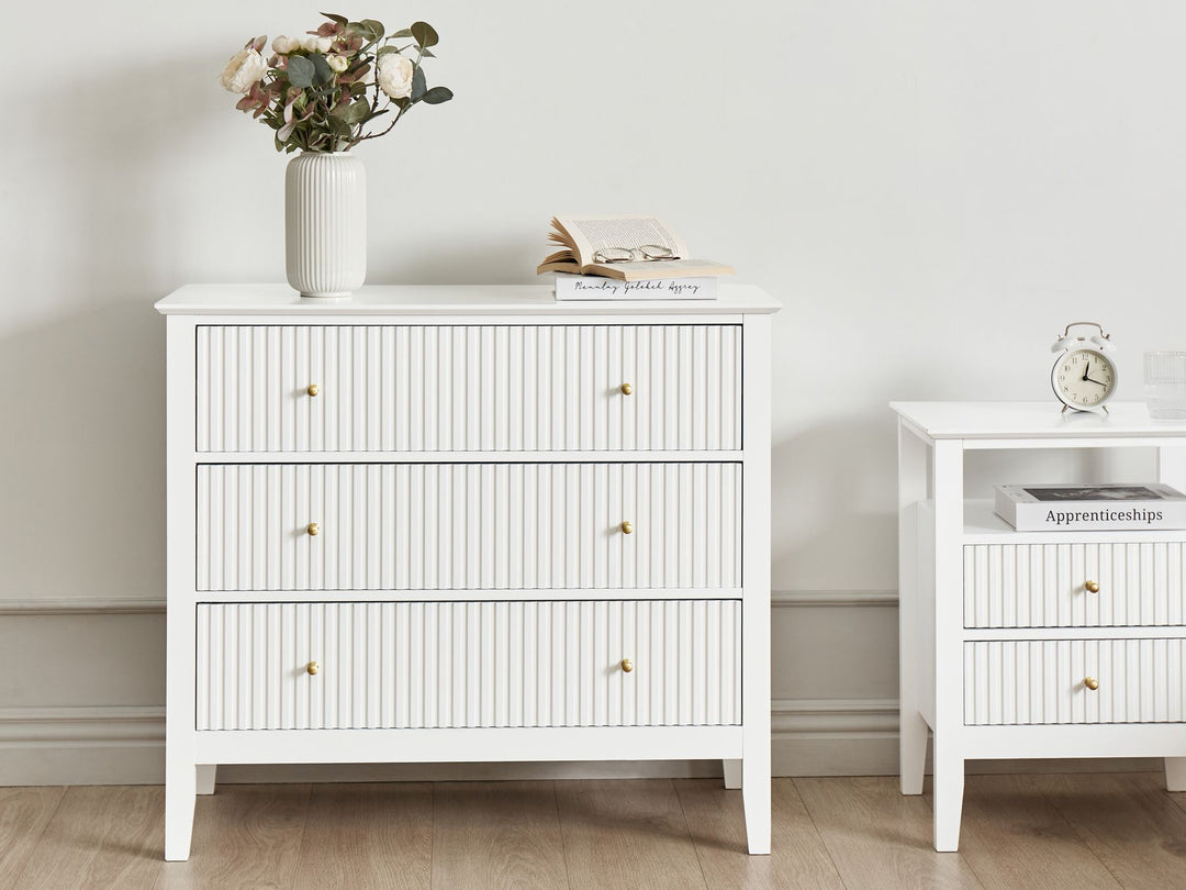 Bonnie 3 Drawer Chest White