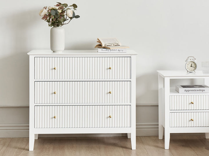 Bonnie 3 Drawer Chest White