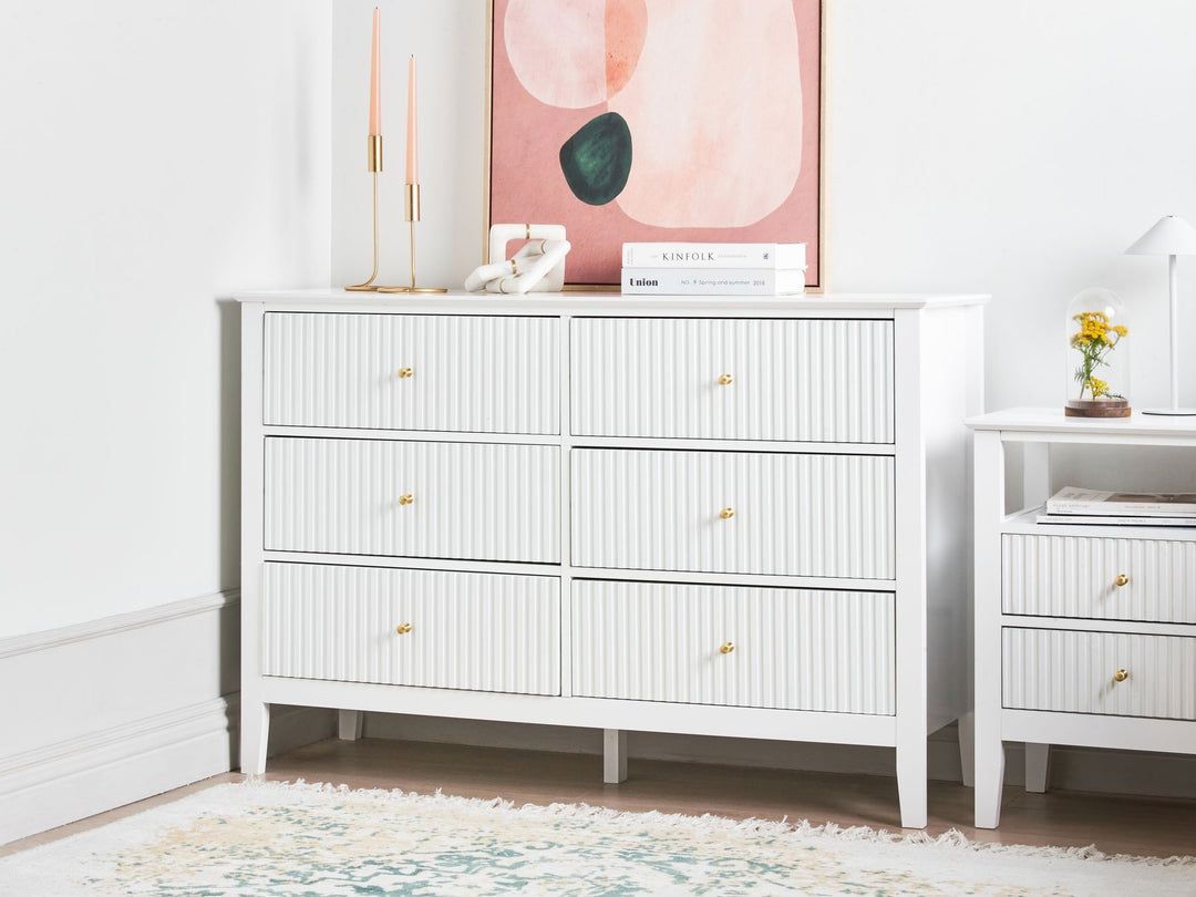 Rex 6 Drawer Chest White