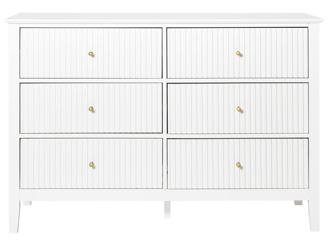 Rex 6 Drawer Chest White